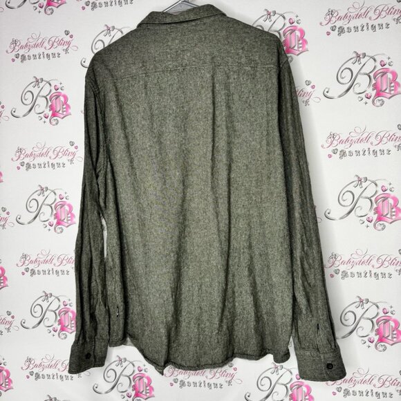 Only & sons Men's Gray green Shirt army color button up comfy soft - Picture 2 of 10